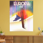 Europa - Muon of Jupiter Space Art. Canvas Afdruk (Insitu (Woonkamer))