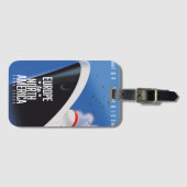 Europa naar Noord-Amerika — Commerciële cruisesche Bagagelabel (Voorkant (horizontaal))