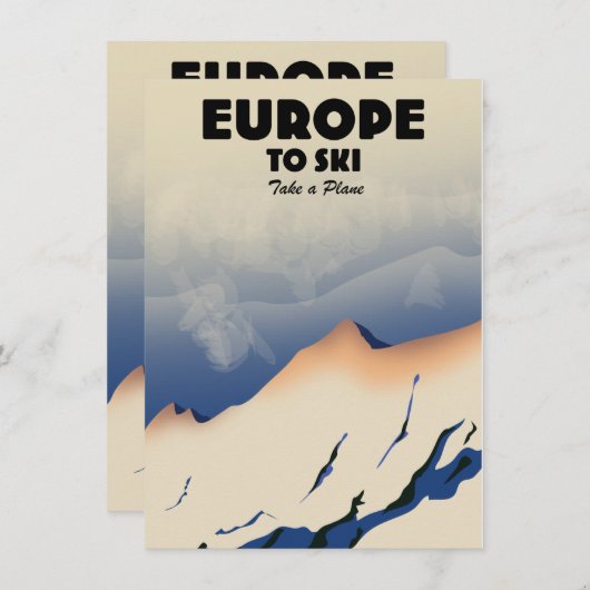 Europa naar Ski "Neem een vliegtuig" Mok met tweet (Voorkant / Achterkant)