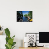 Europa, Nederland, Amsterdam, gele fiets en Poster (Thuiskantoor)