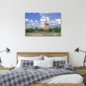 Europa, Nederland, Kinerdijk. Een windmolenzits Canvas Afdruk (Insitu (Slaapkamer))