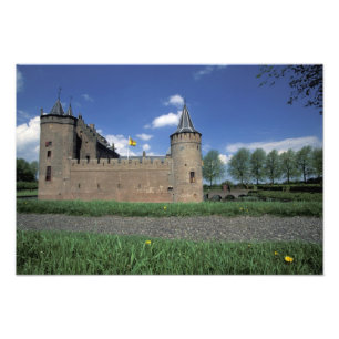 Europa, Nederland, Muiden Muiderslot Foto Afdruk