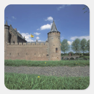 Europa, Nederland, Muiden Muiderslot Vierkante Sticker