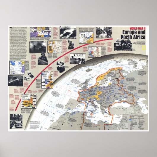 "Europa/Noord-Afrika: 1938/1945 Tweede Wereldoorlo Poster (Voorkant)