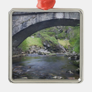 Europa, Noorwegen. Stenen brug op de route naar Be Metalen Ornament