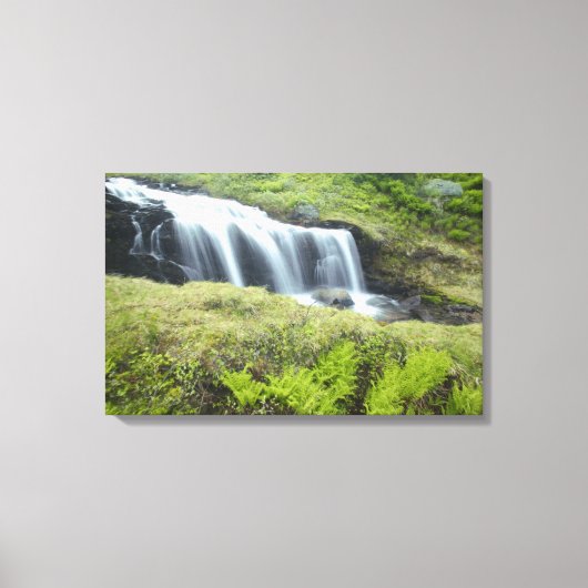 Europa, Noorwegen. Waterval. Canvas Afdruk (Voorkant)