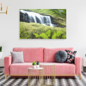 Europa, Noorwegen. Waterval. Canvas Afdruk (Insitu (Woonkamer))