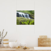 Europa, Noorwegen. Waterval. Poster (Keuken)