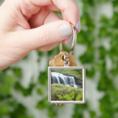 Europa, Noorwegen. Waterval. Sleutelhanger (Hand)