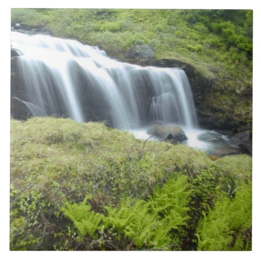 Europa, Noorwegen. Waterval. Tegeltje (Voorkant)