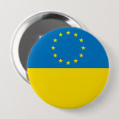 EUROPA OEKRAÏNE RONDE BUTTON 4,0 CM (Voorkant /achterkant)