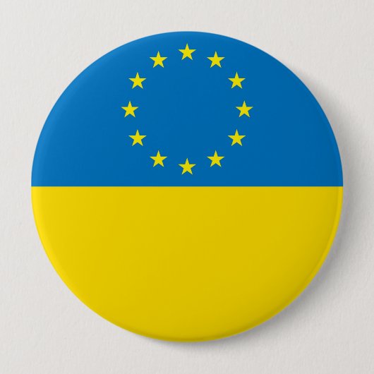 EUROPA OEKRAÏNE RONDE BUTTON 4,0 CM (Voorkant)