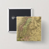 Europa Olney-kaart Vierkante Button 5,1 Cm (Voorkant /achterkant)