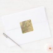 Europa Olney-kaart Vierkante Sticker (Envelop)