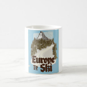 Europa om te skiën magische mok