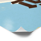 Europa om te skiën perfect poster (Hoek)