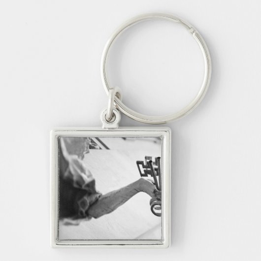 Europa, Oostenrijk, Salzburg. Beeld met sleutels Sleutelhanger (Voorkant)