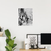 Europa, Oostenrijk, Salzburg. Cherub en monument 2 Poster (Thuiskantoor)