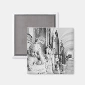 Europa, Oostenrijk, Salzburg. Cherub en monument Magneet (Voorkant / Achterkant)