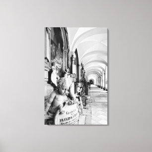 Europa, Oostenrijk, Salzburg. Cherubijn en monumen Canvas Afdruk