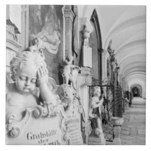 Europa, Oostenrijk, Salzburg. Cherubijn en monumen Tegeltje