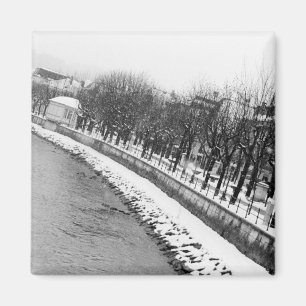 Europa, Oostenrijk, Salzburg. De oever van de rivi Magneet