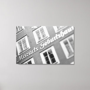 Europa, Oostenrijk, Salzburg. Mozart's geboortepla Canvas Afdruk