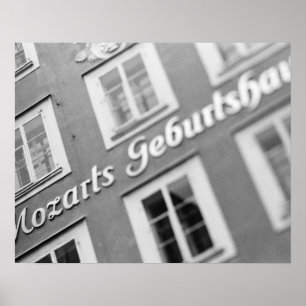 Europa, Oostenrijk, Salzburg. Mozart's geboortepla Poster