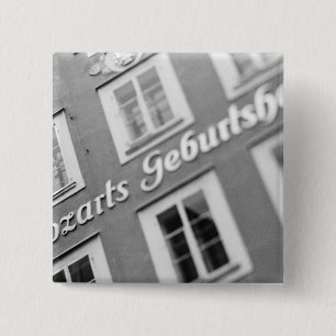 Europa, Oostenrijk, Salzburg. Mozart's geboortepla Vierkante Button 5,1 Cm