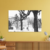 Europa, Oostenrijk, Salzburg. Winter, Canvas Afdruk (Insitu (Woonkamer))