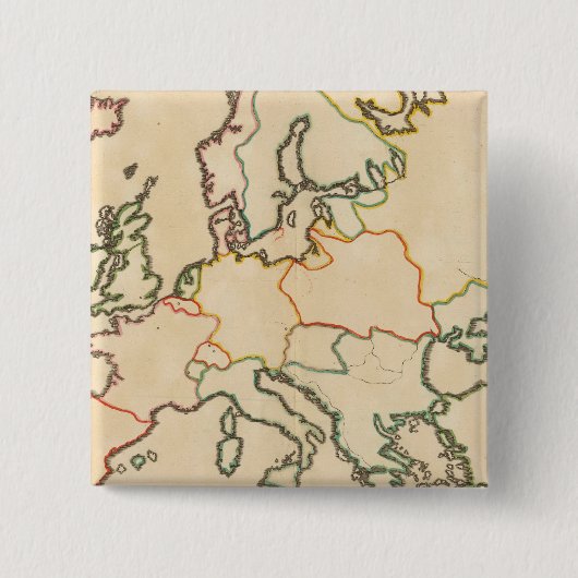 Europa op godsdienst 3 vierkante button 5,1 cm (Voorkant)