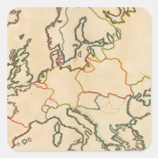 Europa op godsdienst 3 vierkante sticker (Voorkant)