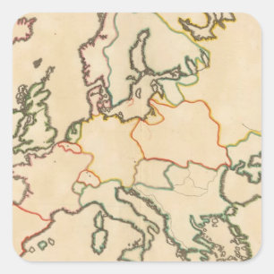 Europa op godsdienst 3 vierkante sticker