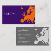 EUROPA Oranje - Donker Violet Visitekaartje (Voorkant / Achterkant)