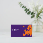 EUROPA Oranje - Donker Violet Visitekaartje (Staand voorkant)