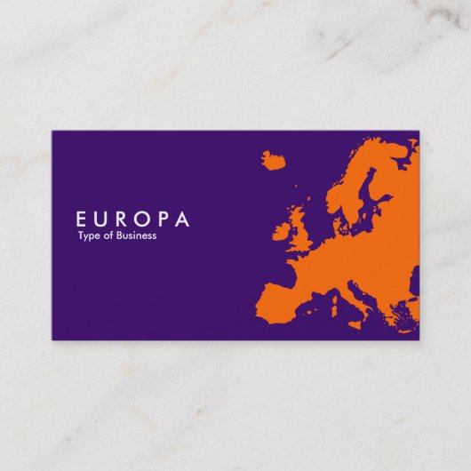 EUROPA Oranje - Donker Violet Visitekaartje (Voorkant)