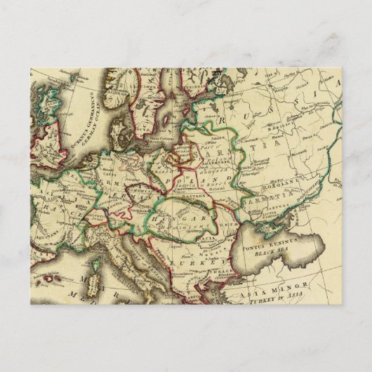 Europa, oud, modern briefkaart (Voorkant)