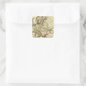 Europa, oud, modern vierkante sticker (Tas)