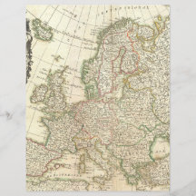  Europa — oude kaart — geografische kaart