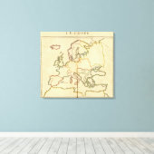 Europa per religie 2 canvas afdruk (Insitu (Houten vloer))