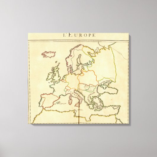 Europa per religie 2 canvas afdruk (Voorkant)