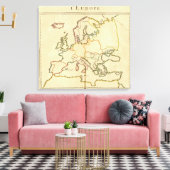 Europa per religie 2 canvas afdruk (Insitu (Woonkamer))