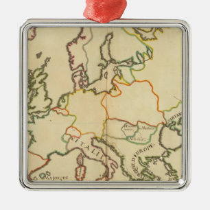 Europa per religie 2 metalen ornament