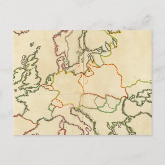 Europa per religie briefkaart (Voorkant)