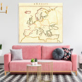 Europa per religie canvas afdruk (Insitu (Woonkamer))
