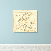 Europa per religie canvas afdruk (Insitu (Houten vloer))