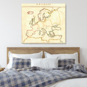 Europa per religie canvas afdruk (Insitu (Slaapkamer))