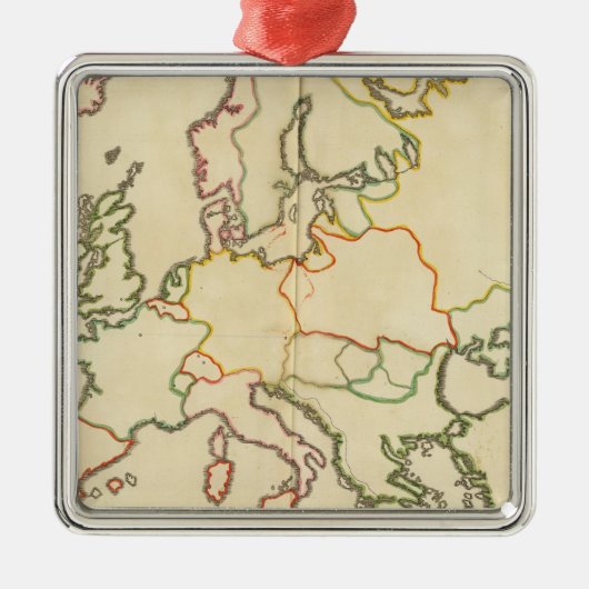 Europa per religie metalen ornament (Voorkant)