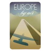 Europa per vliegtuig magneet (Verticaal)