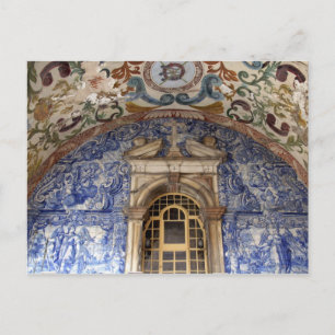 Europa, Portugal, Obidos. Kleurrijke architectuur Briefkaart